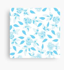 Beautiful hand drawn garden flowers classic design Canvas Print