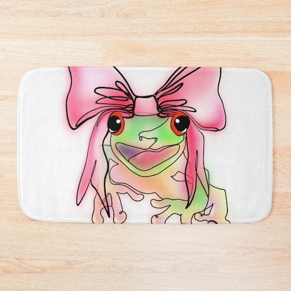 Item preview, Cute Cottagecore Frog with Big Pink Bow – animalzinhats designed and sold by Ashley’sAnimalz.