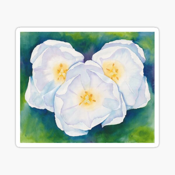 Item preview, White Tulips Hearts designed and sold by The Elderberry Blossom.