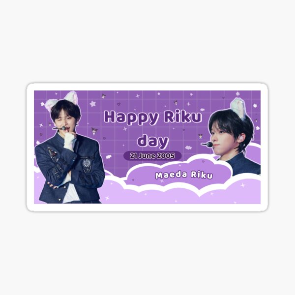 Vista previa del artículo con la obra «Banner de cumpleaños de Riku de NCT WISH | Descarga digital para fans del K-pop», diseñado y vendido por Eunbibi.