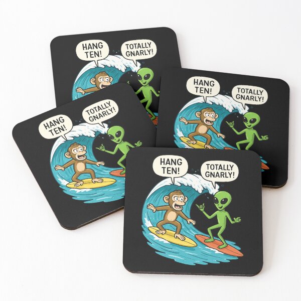 Item preview, Monkey and Alien Hang Ten designed and sold by P3T3CARD.