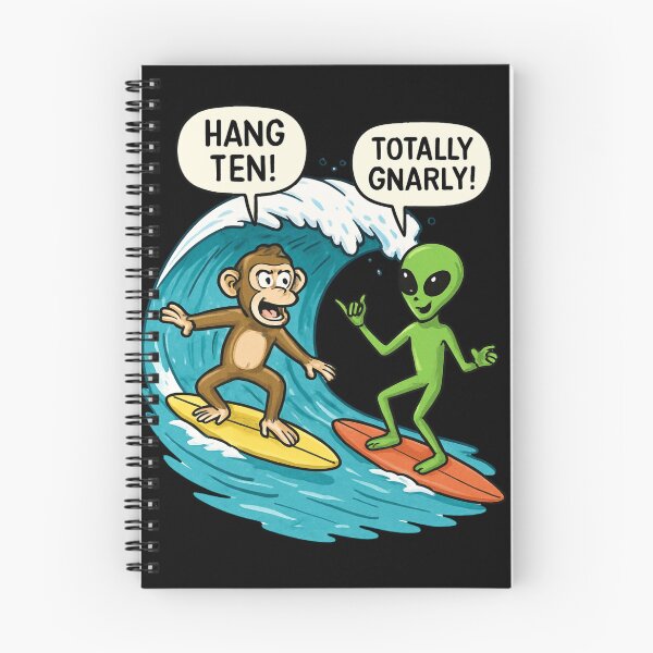 Item preview, Monkey and Alien Hang Ten designed and sold by P3T3CARD.