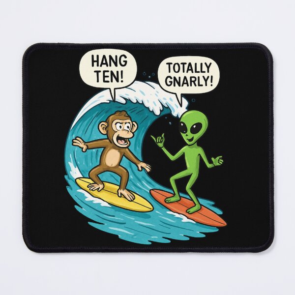 Item preview, Monkey and Alien Hang Ten designed and sold by P3T3CARD.