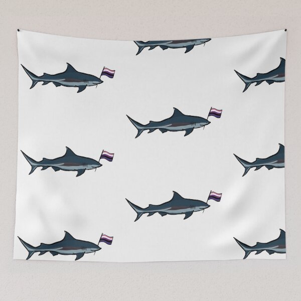 Item preview, genderfluid shark! designed and sold by lavender-skyes.