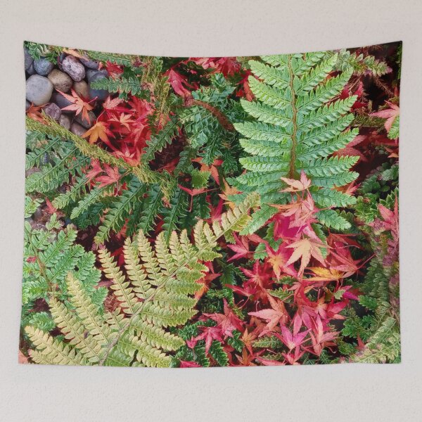 Item preview, Maple Leaves and Ferns – Autumn Forest Photography designed and sold by Hanna Mavi Studio .