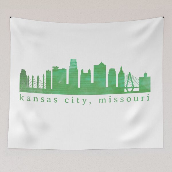 Item preview, Kansas City Skyline Watercolor Grunge - Bold 18 designed and sold by calliew1217.