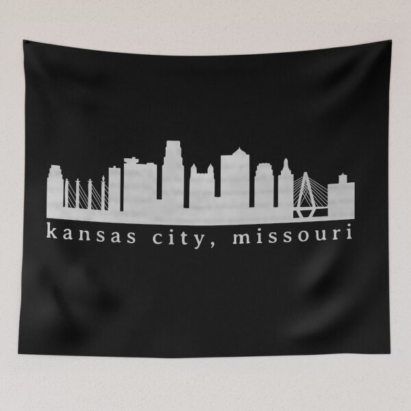 Item preview, Kansas City Skyline Watercolor Grayscale designed and sold by calliew1217.