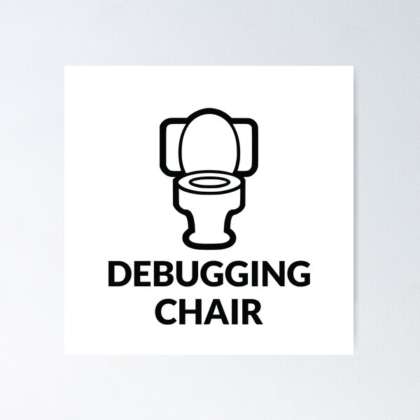 Artikel-Vorschau von Debugging-Stuhl-Aufkleber, designt und verkauft von ahmetkucukonder.