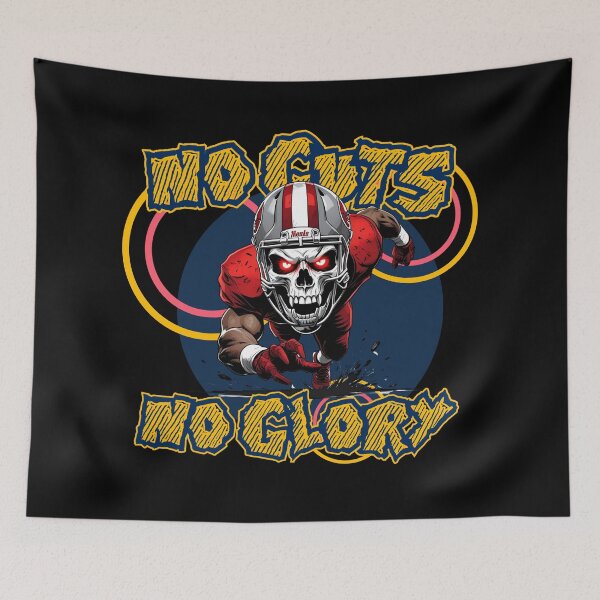 Item preview, "No Guts, No Glory" Skull (English) designed and sold by II IRONSKULLS II.