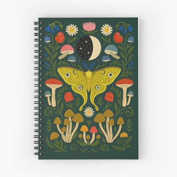 Item preview, Moonlit Moth & Mushroom Garden – Art Print designed and sold by Andrea Lauren.