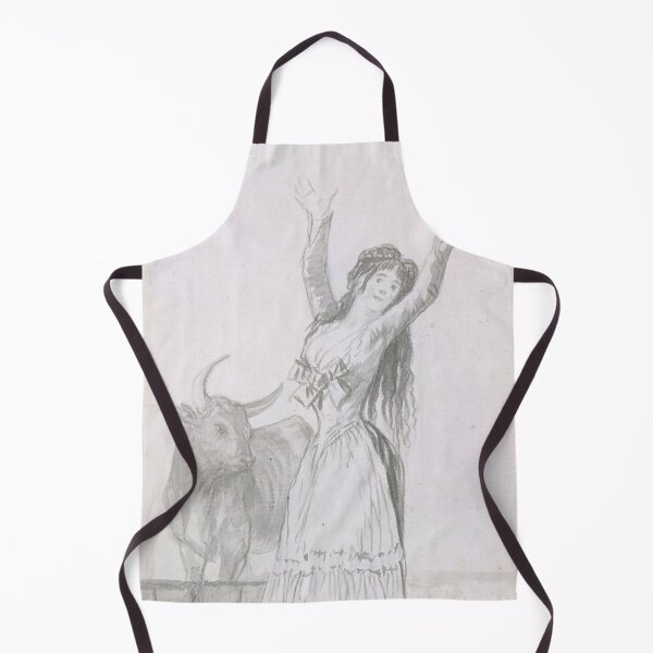 Item preview, 18th Century Sketch of a Spanish Girl Dancing with a Bull designed and sold by AnimaliaStar.