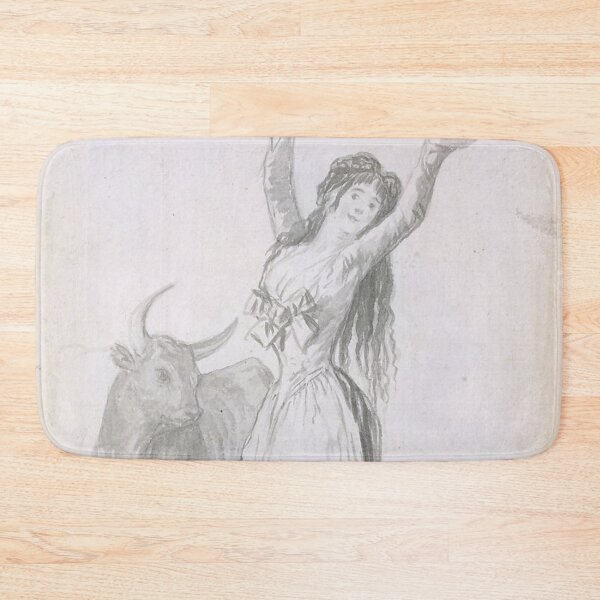 Item preview, 18th Century Sketch of a Spanish Girl Dancing with a Bull designed and sold by AnimaliaStar.