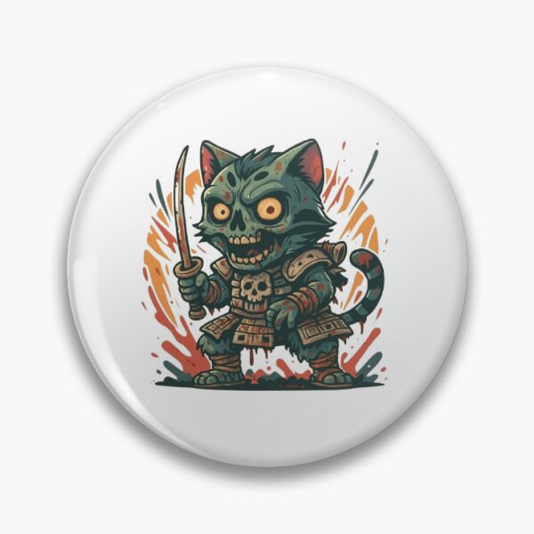 Item preview, Zombie Cat Samurai designed and sold by FLATVAC STICKER.