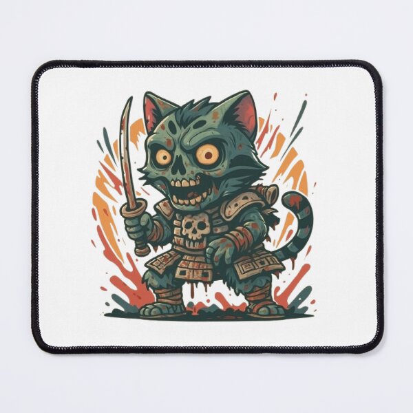 Item preview, Zombie Cat Samurai designed and sold by FLATVAC STICKER.