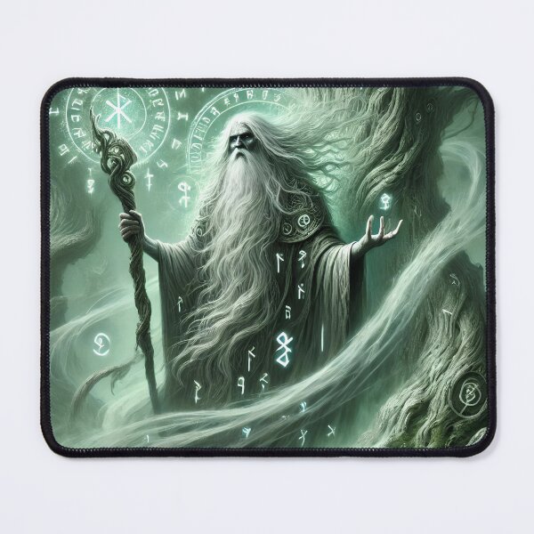 Item preview, "Kvasir – Norse God of Wisdom and the Mead of Poetry | Mystical Rune Fantasy Art" designed and sold by Umbra666.
