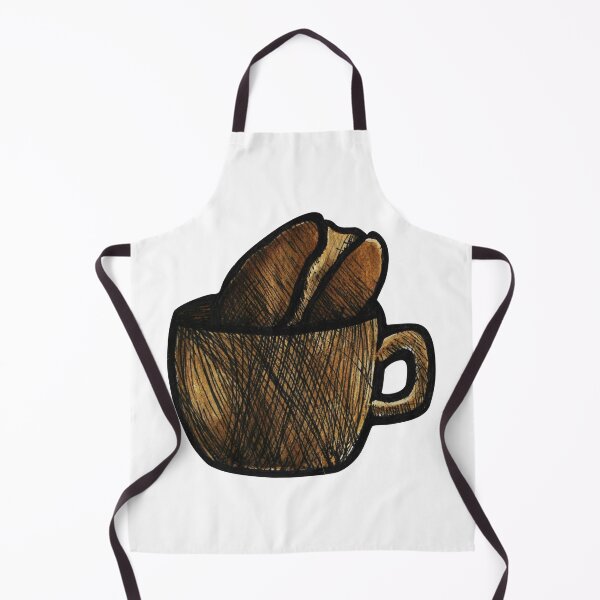 Item preview, coffee-painted illustration of a giant coffee bean in a cup designed and sold by fmpanis98.