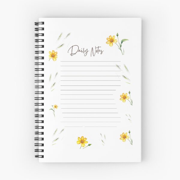 Item preview, Daily Notes stationary with yellow flowers designed and sold by Capture and Create.