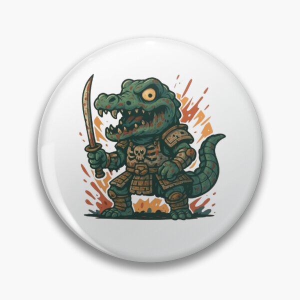 Item preview, Zombie Crocodile Samurai designed and sold by FLATVAC STICKER.