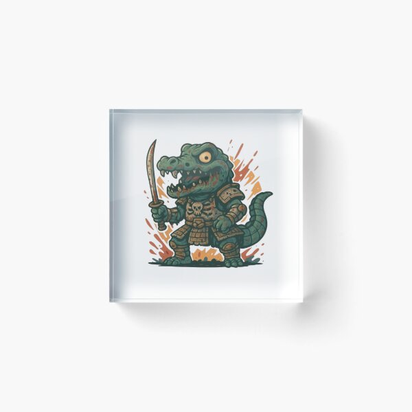 Item preview, Zombie Crocodile Samurai designed and sold by FLATVAC STICKER.