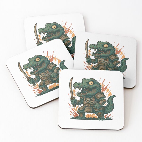 Item preview, Zombie Crocodile Samurai designed and sold by FLATVAC STICKER.