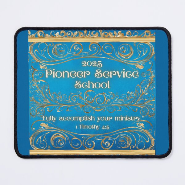 Item preview, JW Pioneer School 2025- Blue with Gold Scrollwork designed and sold by Janna Perry Designs.