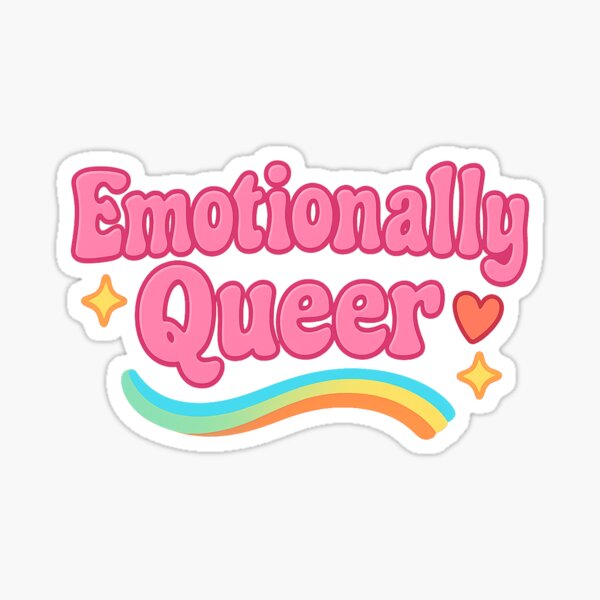 Item preview, Emotionally Queer™ – Soft, Chaotic, and Proud designed and sold by DivinelyDelulyu.