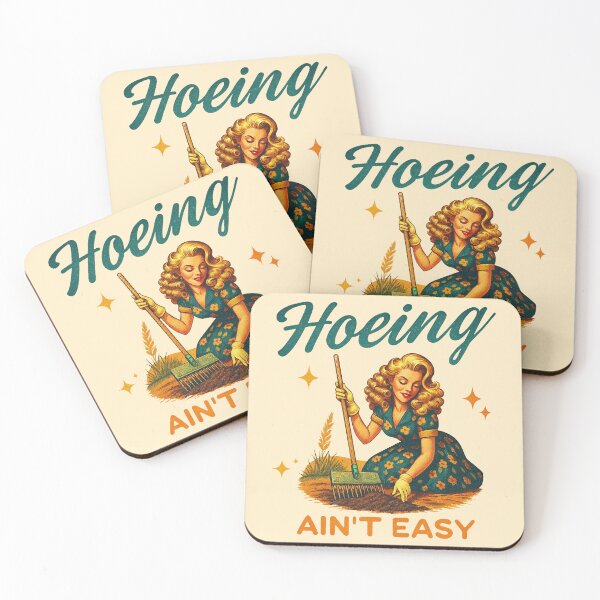 Item preview, HOEING AIN'T EASY designed and sold by Yinny Design.