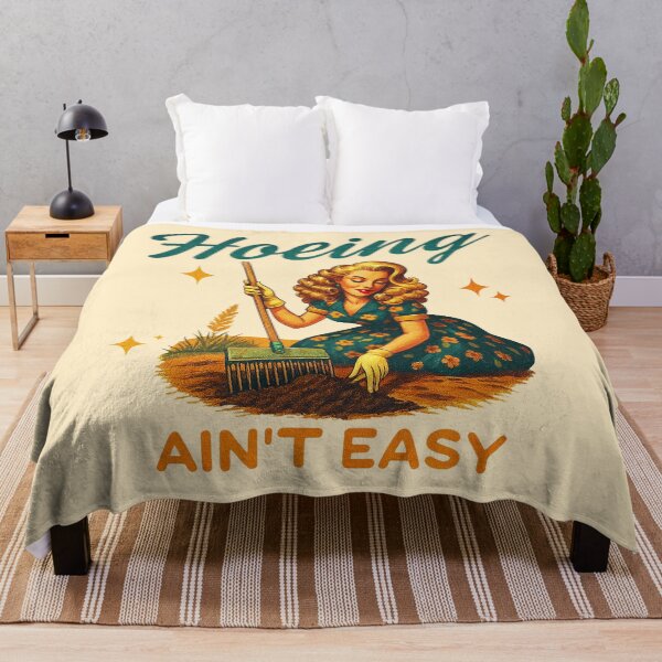 Item preview, HOEING AIN'T EASY designed and sold by Yinny Design.
