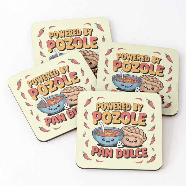 Item preview, Powered by Pozole and Pan Dulce Funny Mexican Food Lover Design designed and sold by Nzgiftsandmore.