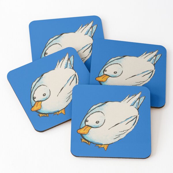 Item preview, Watercolor illustration of a white duck with a downward view designed and sold by fmpanis98.