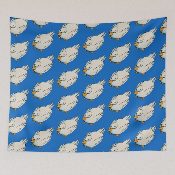 Item preview, Watercolor illustration of a white duck with a downward view designed and sold by fmpanis98.