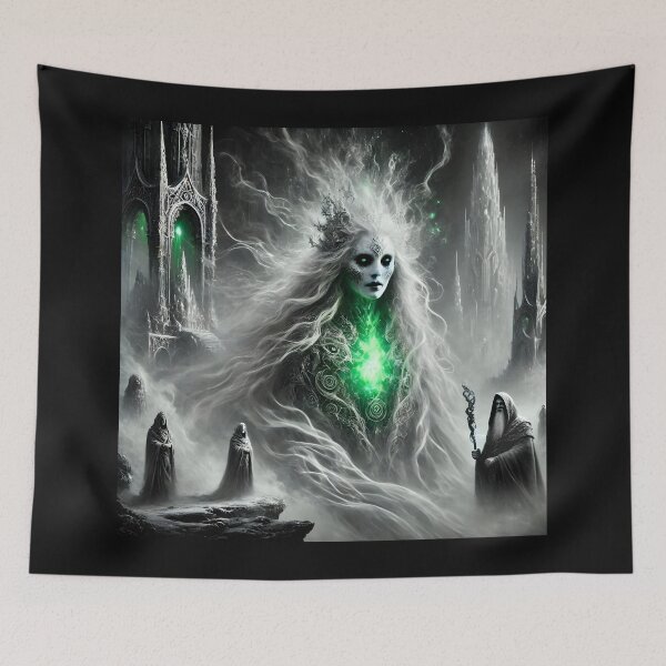 Item preview, "Gullveig – Norse Seeress of Flame, Gold, and Rebirth | Dark Prophetic Fantasy Art" designed and sold by Umbra666.