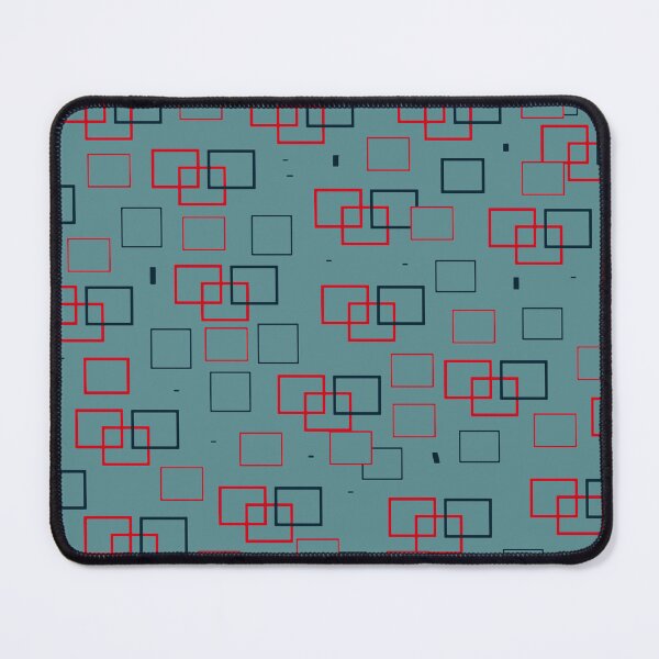 Item preview, Red and Teal Squared Delight designed and sold by Yolanda Caporn Art.