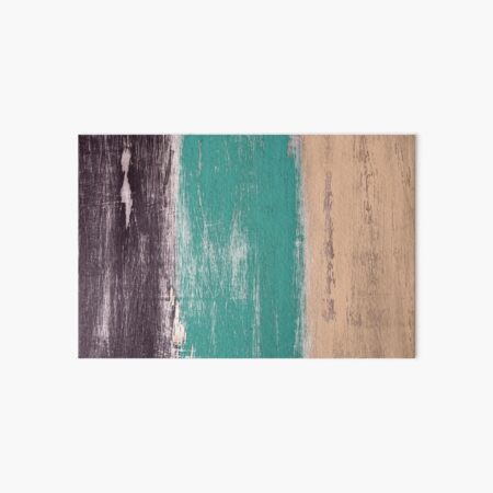 Reclaimed Wood (brown, teal, peach) Art Board Print