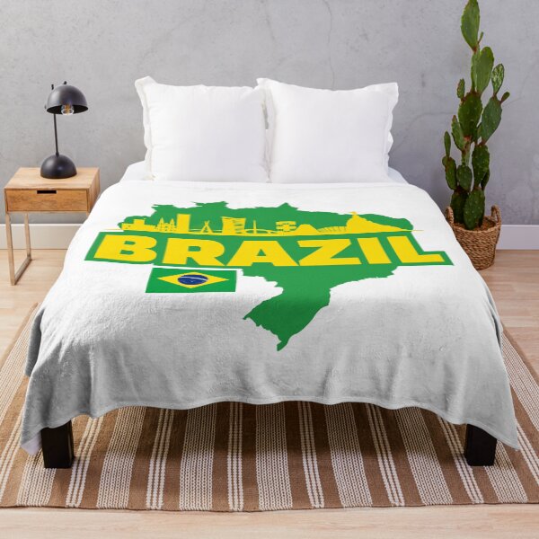 Item preview, Brazil Map, Flag, and Skyline designed and sold by UNK-Fatigues.