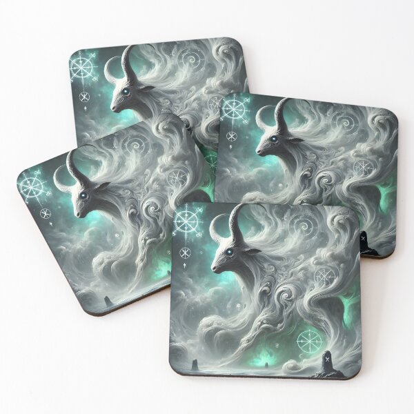 Item preview, "Auðumbla – Primordial Cow of Creation | Norse Mythology Spirit in Mist" designed and sold by Umbra666.