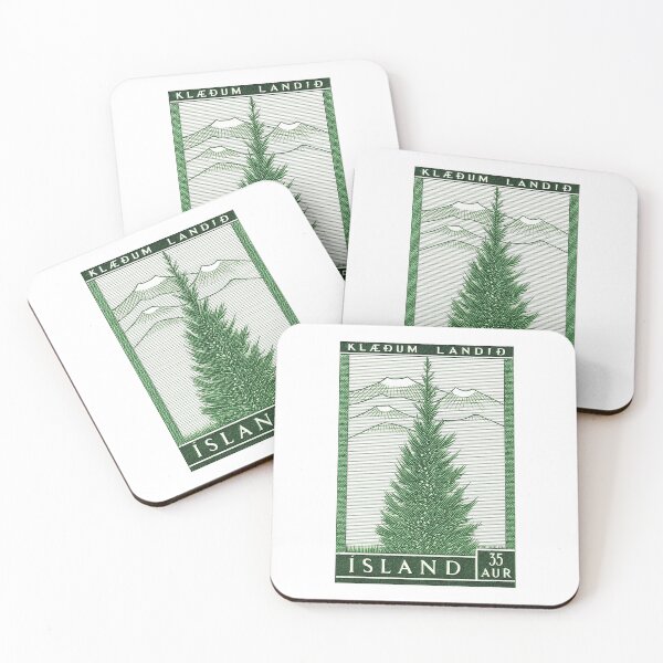 Item preview, 1957 Iceland Spruce Tree Postage Stamp designed and sold by retrographics.