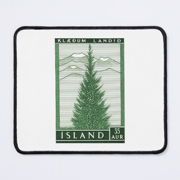 Item preview, 1957 Iceland Spruce Tree Postage Stamp designed and sold by retrographics.