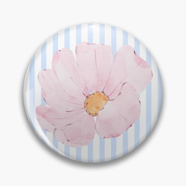 Item preview, watercolor flower with striped background designed and sold by haydennanderson.