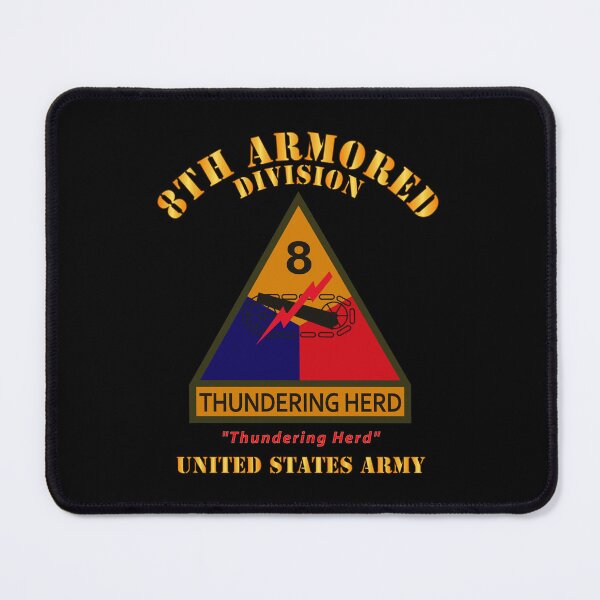 Item preview, Army - SSI - 8th Armored Division w Name Tape - Thundering Herd - US Army X 300 designed and sold by Military Insignia Products.
