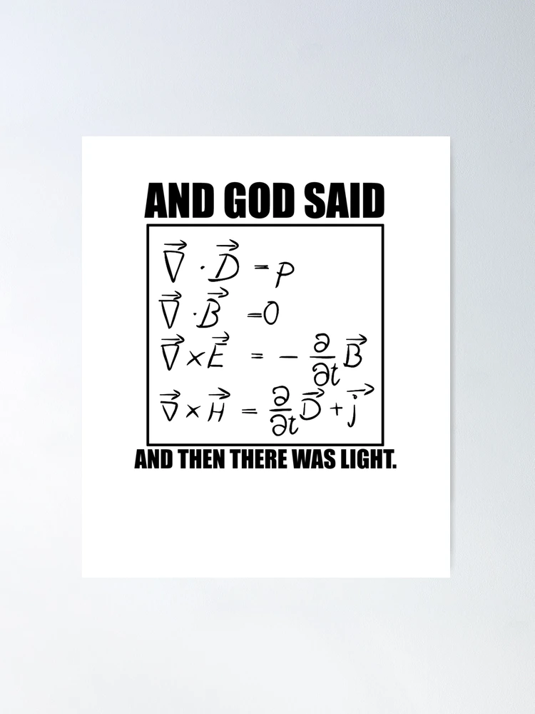 God Said Maxwell Equations and Then There Was Light