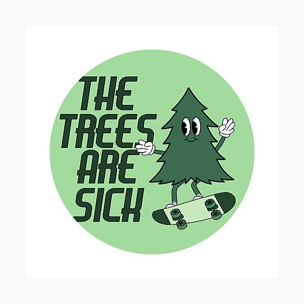 Item preview, The Trees Are Sick Skate designed and sold by cler-bert.