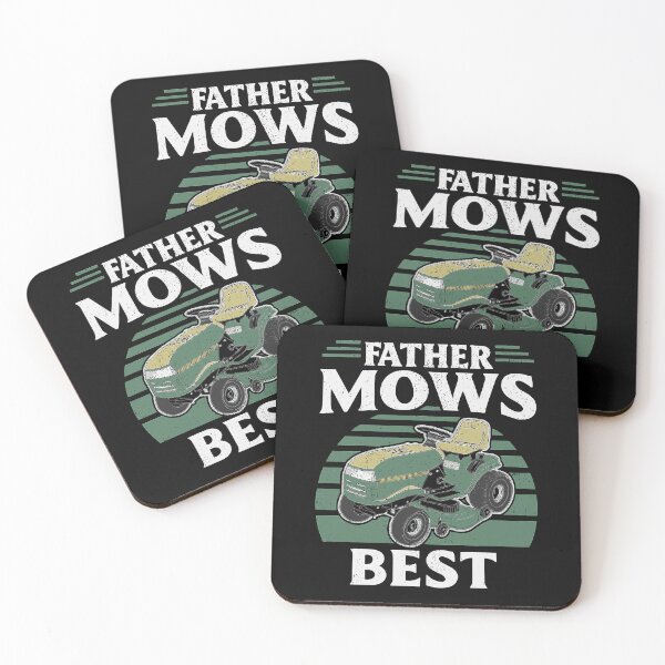 Item preview, Father Mows Best - Retro Lawn Mower Dad Design for Father's Day designed and sold by InspireSticker.