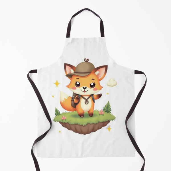 Item preview, Kawaii Fox Traveler Sticker – Cute Fox Waving in Pastel Forest designed and sold by CreatvShop.