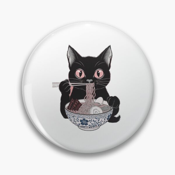 Item preview, Vintage Cat Eating Ramen Noodles designed and sold by Roy & Tiffany.
