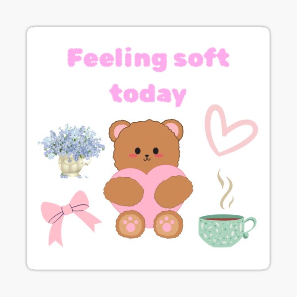 Item preview, Feeling Soft Today – Pastel Soft Girl Vibes designed and sold by CuteCosyCo.