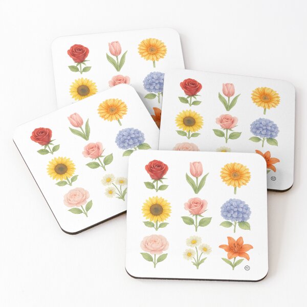 Item preview, Flowers Watercolor Japanese Style - Kawaii Watercolour Style designed and sold by Kabuji Store.