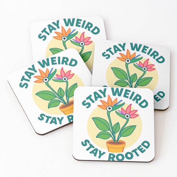 Item preview, Stay Weird Stay Rooted – Kawaii google eye bird of paradise plant designed and sold by TinyWinsStudio.