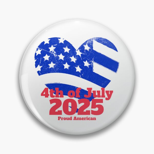 Item preview, 4th of July 2025 Proud American - Heart designed and sold by Tomson Trends.