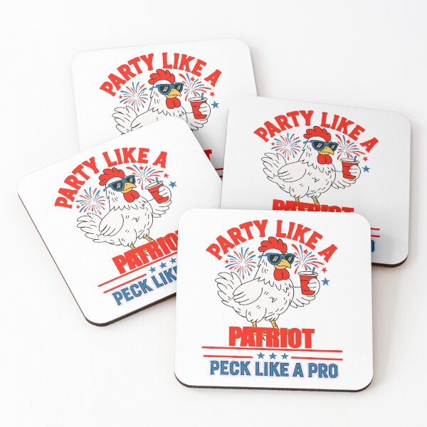 Item preview, Party Like a Patriot – Chicken 4th of July Design designed and sold by TinyWinsStudio.